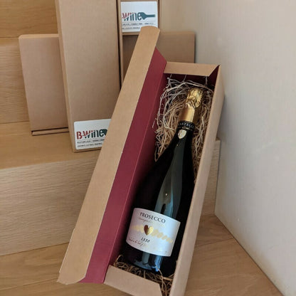 Cadeauverpakking 'Lino' voor 1 fles
